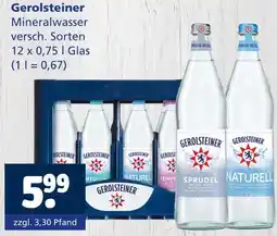 Getränkewelt Gerolsteiner mineralwasser Angebot