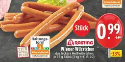 Edeka Rasting wiener würstchen Angebot