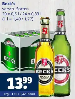 Getränkewelt Beck's bier Angebot
