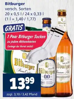 Getränkewelt Bitburger versch. sorten Angebot