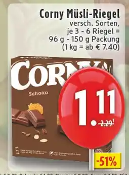 Edeka Corny müsli-riegel schoko Angebot