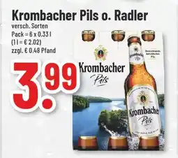 trinkgut Krombacher pils o. radler Angebot