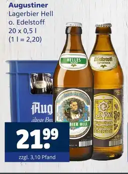 Getränkewelt Augustiner lagerbier hell o. edelstoff Angebot