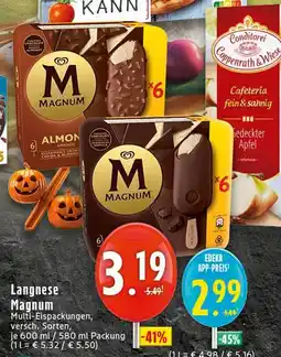 Edeka Langnese magnum multi-eispackungen Angebot