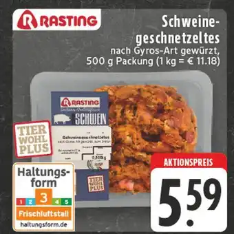 Edeka Rasting schweinegeschnetzeltes Angebot