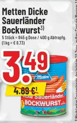 trinkgut Metten dicke sauerländer bockwurst Angebot
