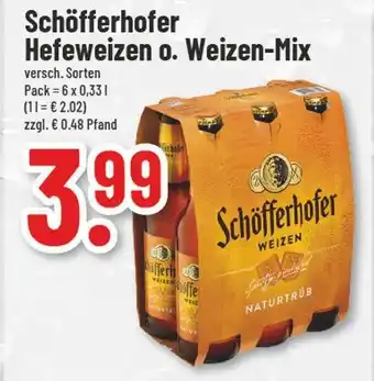 trinkgut Schöfferhofer hefeweizen o. weizen-mix Angebot
