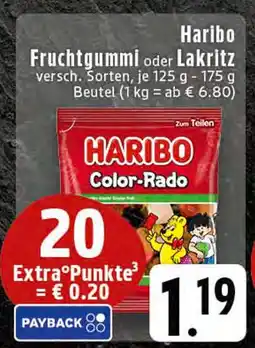 Edeka Haribo fruchtgummi oder lakritz Angebot