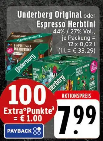 Edeka Underberg original Angebot