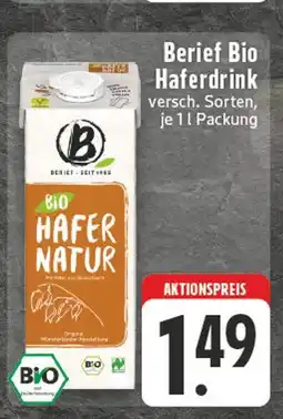 Edeka Berief bio haferdrink Angebot