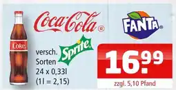 Getränke Oase Coca-cola coca cola, fanta, sprite Angebot