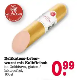 E-Center Wiltmann delikatess-leberwurst mit kalbfleisch Angebot