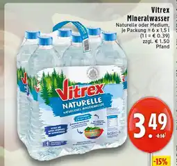 Edeka Vitrex mineralwasser naturelle Angebot