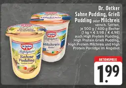 Edeka Dr. oetker sahne pudding, grieß pudding oder milchreis Angebot
