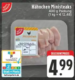 Edeka Gut & günstig hähnchen ministeaks Angebot