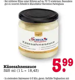 E-Center Scheck-in manufaktur käsesahnesauce Angebot