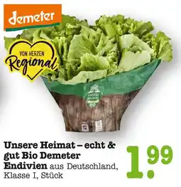 E-Center Demeter unsere heimat – echt & gut bio demeter endivien Angebot