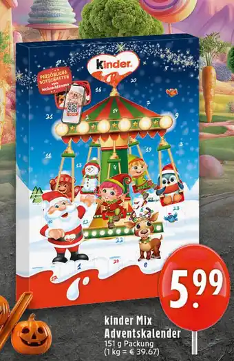 Edeka Kinder mix adventskalender Angebot