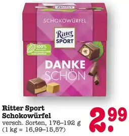 E-Center Ritter sport schokowürfel Angebot