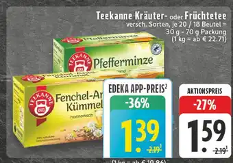 Edeka Teekanne fenchel-anis-kümmel Angebot