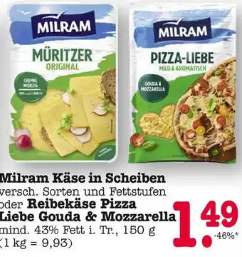 E-Center Milram käse in scheiben Angebot