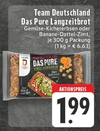 Edeka Team deutschland das pure langzeitbrot gemüse-kichererbsen Angebot