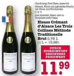 E-Center Les trois collines elsass crémant d’alsace les trois collines méthode traditionelle brut Angebot