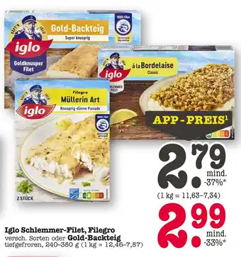 E-Center Iglo gold-backteig Angebot