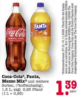 E-Center Coca-cola coca-cola, fanta, mezzo mix Angebot