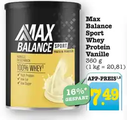 E-Center Max balance sport whey protein vanille Angebot
