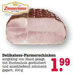 E-Center Zimmermann delikatess-farmerschinken Angebot