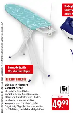 E-Center Leifheit bügeltisch airboard compact m plus Angebot