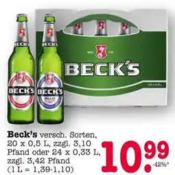 E-Center Beck's bier Angebot