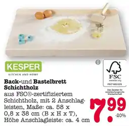 E-Center Kesper back- und bastelbrett schichtholz Angebot