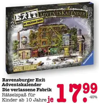 E-Center Ravensburger exit adventskalender die verlassene fabrik Angebot
