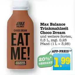E-Center Max balance trinkmahlzeit choco dream Angebot