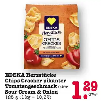 E-Center Edeka herzstücke chips cracker pikanter tomatengeschmack Angebot