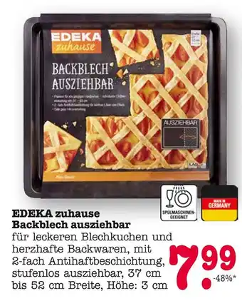 E-Center Edeka zuhause backblech ausziehbar Angebot