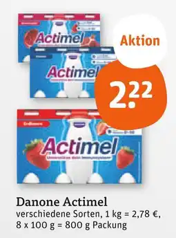 tegut Danone actimel erdbeere Angebot