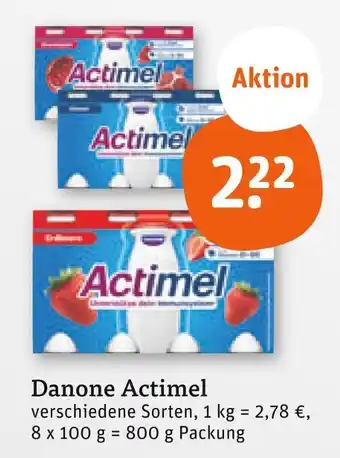 tegut Danone actimel erdbeere Angebot