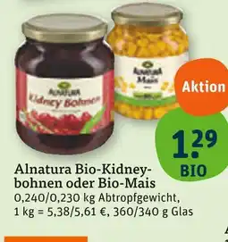 tegut Alnatura bio-kidneybohnen Angebot