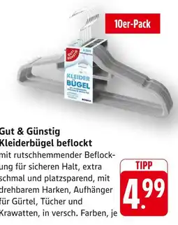 E-Center Gut & günstig kleiderbügel beflockt Angebot