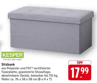 E-Center Kesper sitzbank Angebot