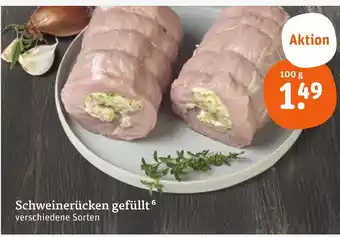 tegut Schweinerücken gefüllt Angebot