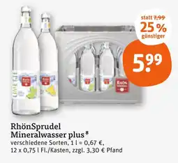 tegut Rhönsprudel mineralwasser plus Angebot