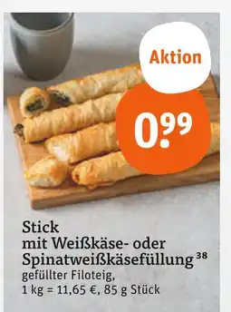 tegut Stick mit weißkäsefüllung Angebot
