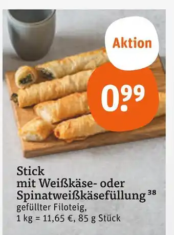 tegut Stick mit weißkäsefüllung Angebot