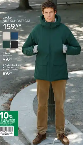 Peek & Cloppenburg Hamburg Nils sundström jacke Angebot