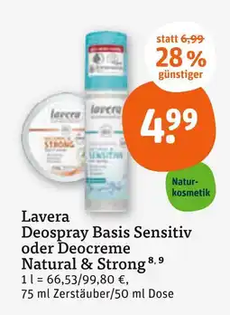 tegut Lavera deospray basis sensitiv Angebot
