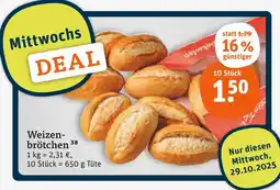 tegut Weizenbrötchen Angebot